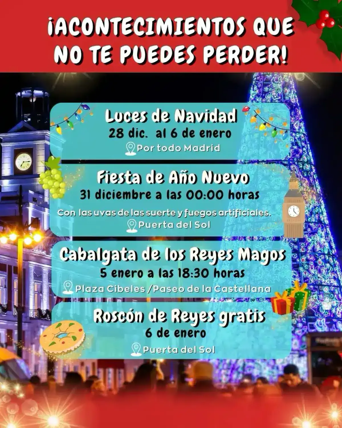 Acontecimientos importantes en la Navidad 2024 en Madrid